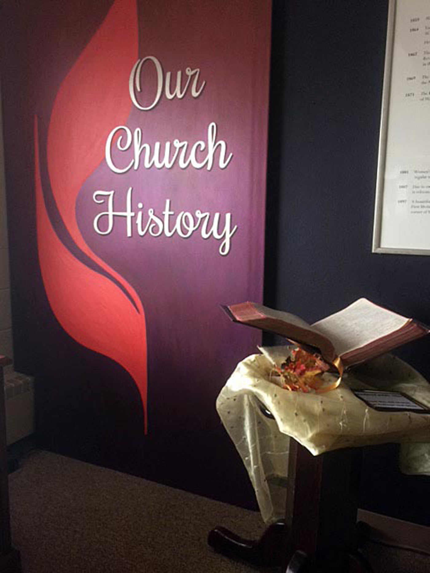 First Methodist, Ft Collins, Colorado, church history exhibit, Ralph