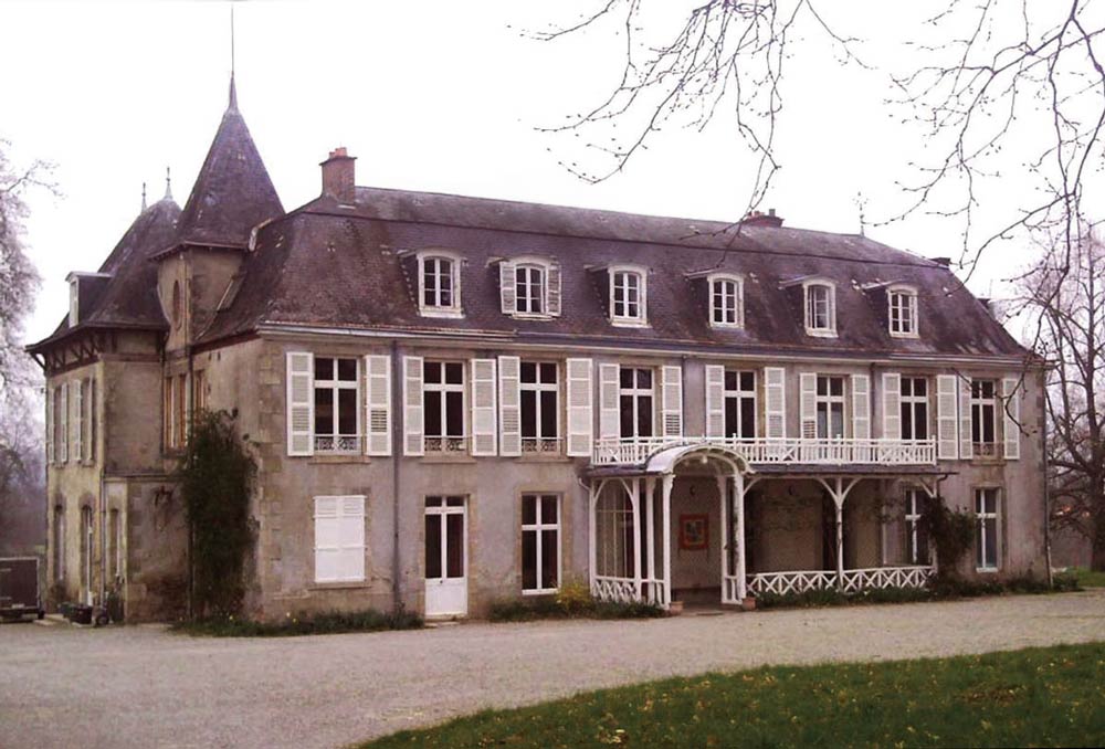 Front view of THE CHATEAU at Dechen Chöling Retreat Center in central France.