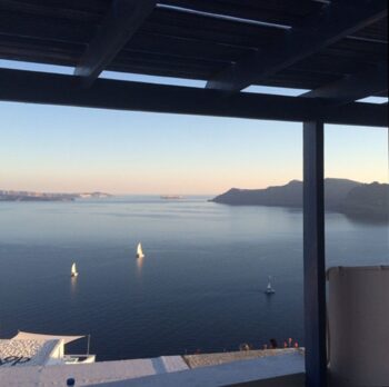 View from the balcony of our room, which was located above a Greek restaurant. Our room was no-frills and teensy, but who cares when you have a view like that!