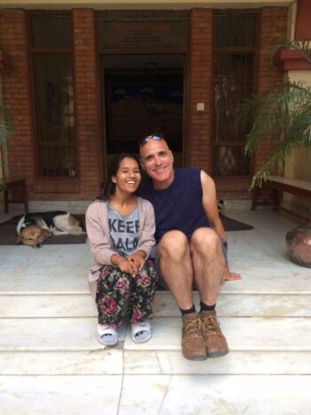 Sitting next to my dear friend, Anju, at the ROKPA Children's Home in Kathmandu.