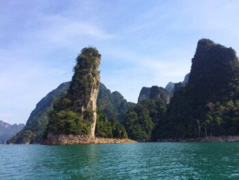 Wondrous rock formations in Khao Sok.