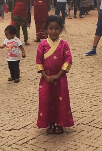 I spotted this little girl walking alone near the Boudhanath Stupa. Adorable child, but I had to wonder, "Where's your mother?"
